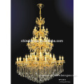 Modern style gold with glass crystal chandelier light for sleeping room and hotel guest room